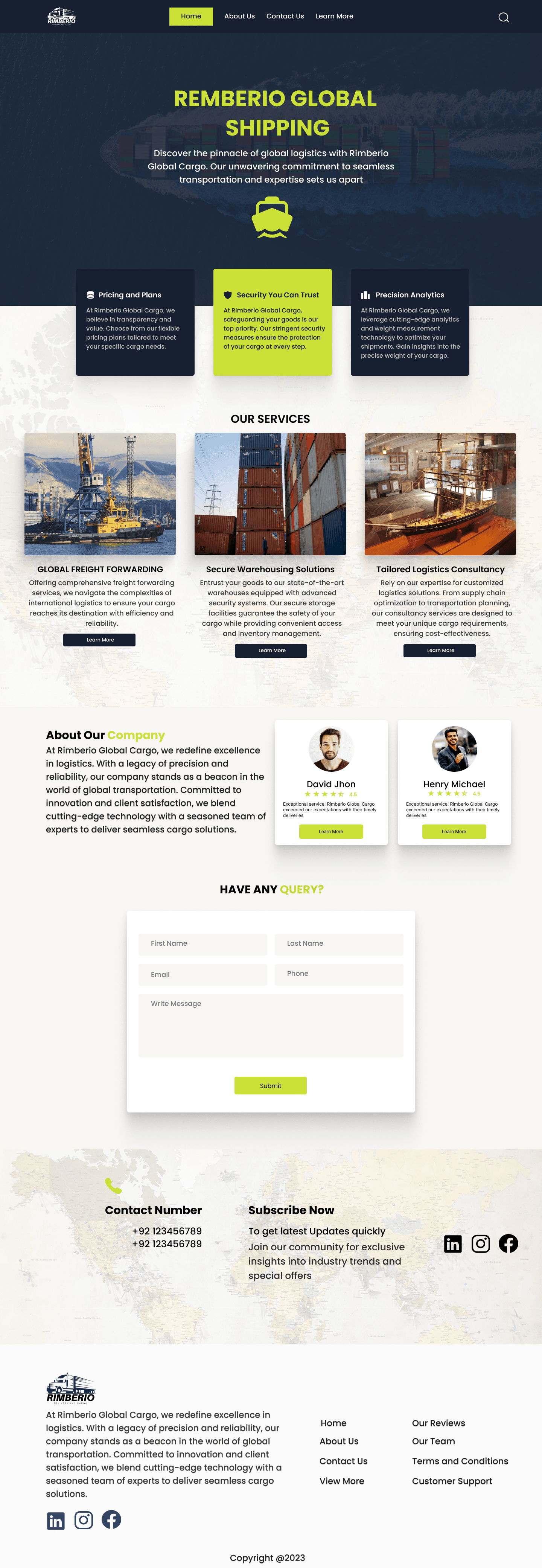 Logistics Web Application